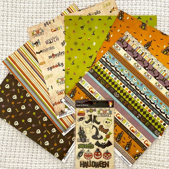 👻🎃 IMAGINISCE “HALLOWHIMSEY” SCRAPBOOKING BUNDLE. DISCONTINUED DESIGN! - Picture 3 of 12